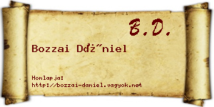 Bozzai Dániel névjegykártya