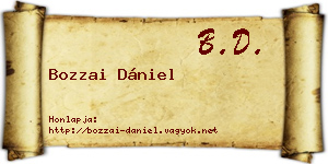 Bozzai Dániel névjegykártya